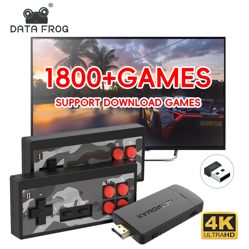 Gaming Console Old School - DATA FROG Controle de Jogo Sem