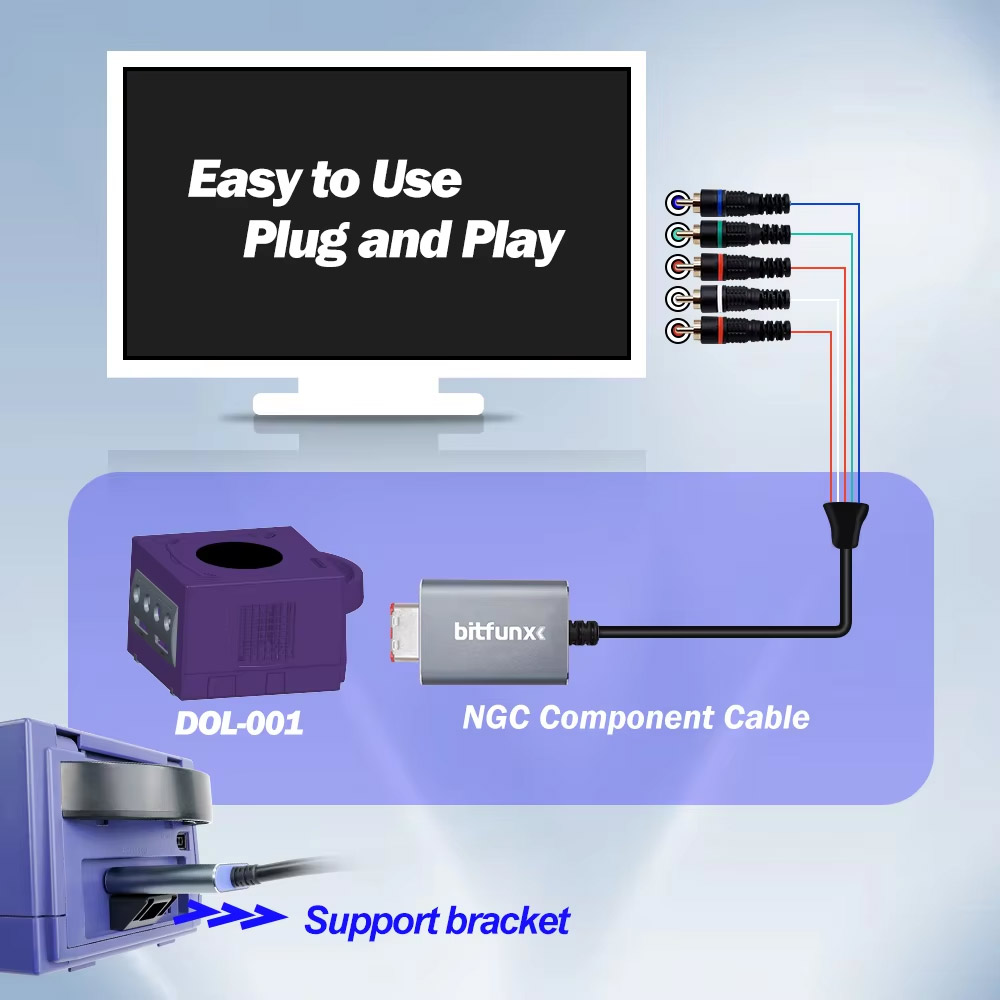 Gaming Console Video - BitFunx 5RCA Cabo de áudio e
