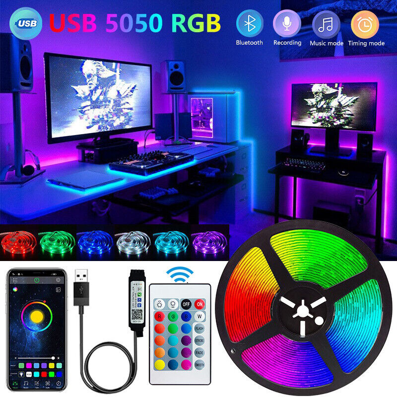 Led Gaming Light Strip - Bluetooth LED Lights Strip 5050, Smart