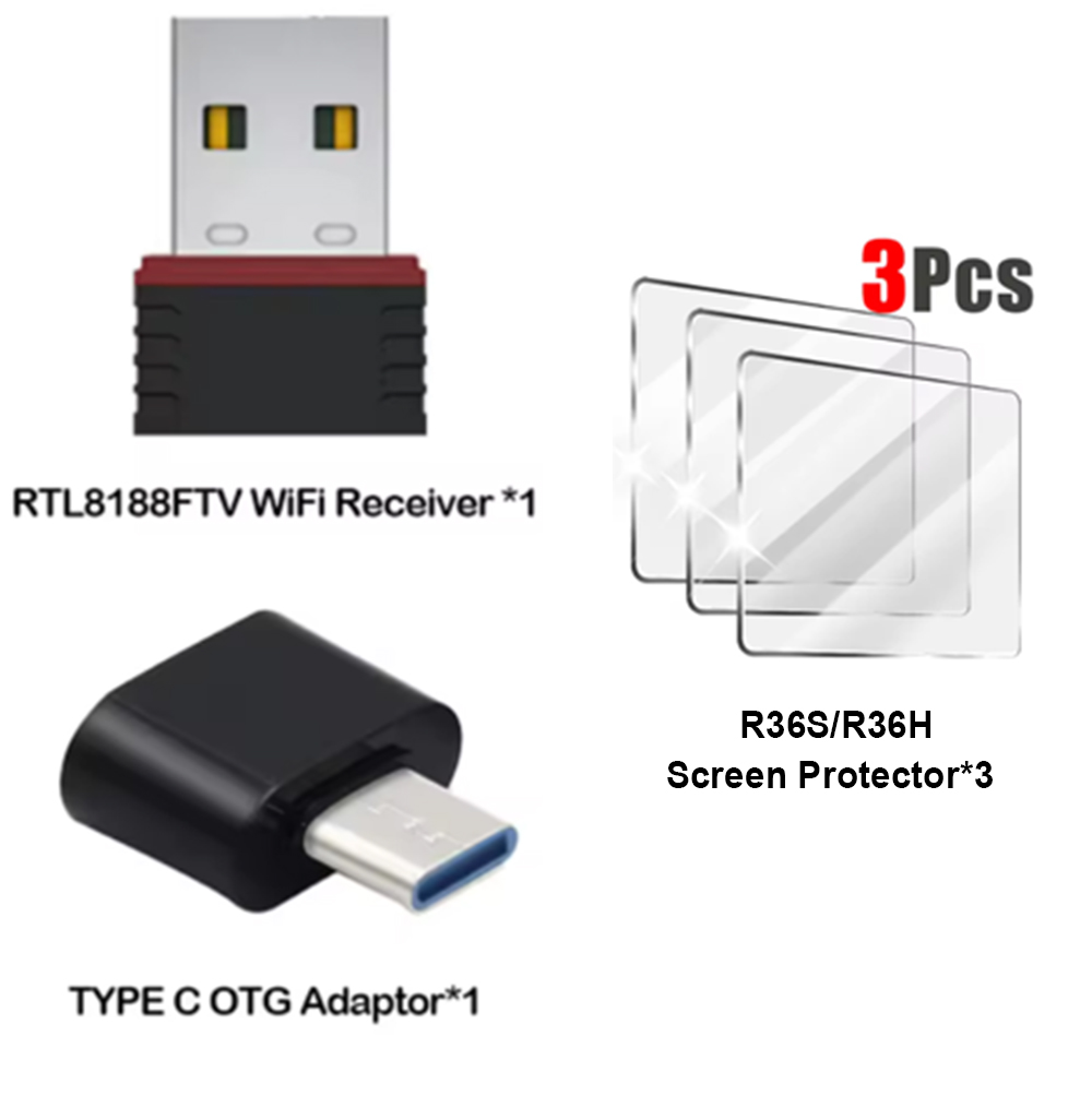 R36S (WiFi) RTL8188FTV USB Don - Gaming Console R36H avaliação e preço