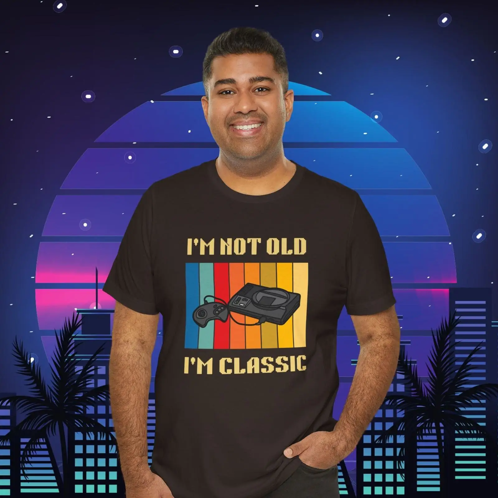 Camiseta Vintage de Gamer Retr - Gaming Console Old School avaliação e preço