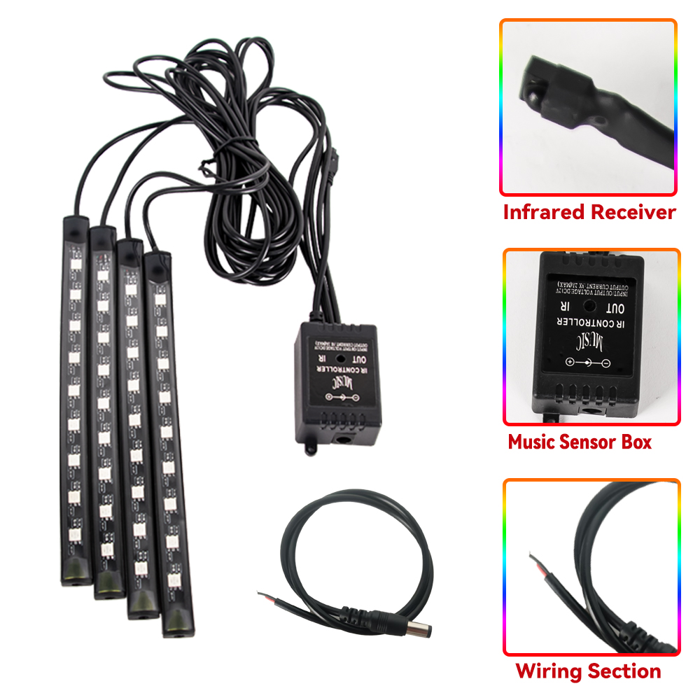 12v motores de carro decoração - Led Gaming Light Strip avaliação e preço