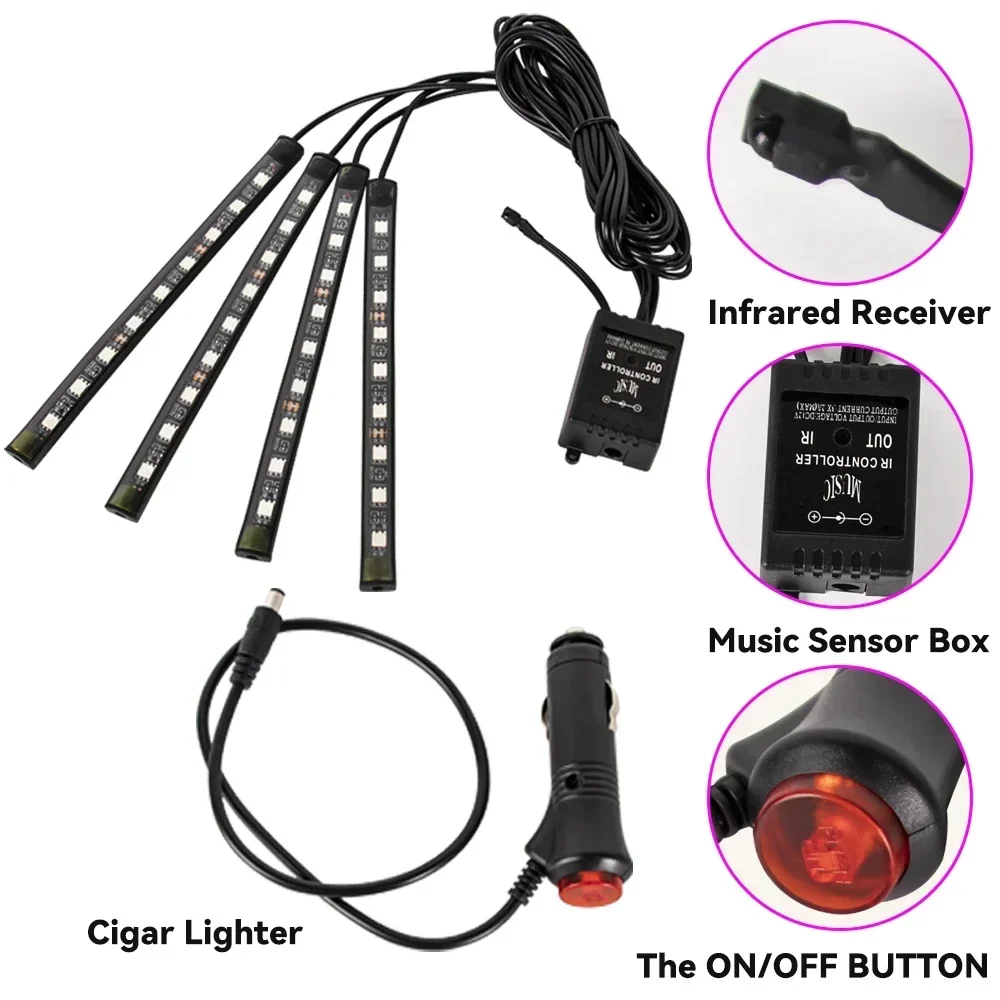 Neon led rgb carro underglow l - Led Gaming Light Strip avaliação e preço