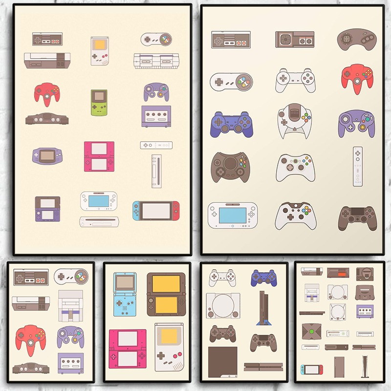 (Pintura em Tela 2D) Pôster de - Gaming Console Picture avaliação e preço